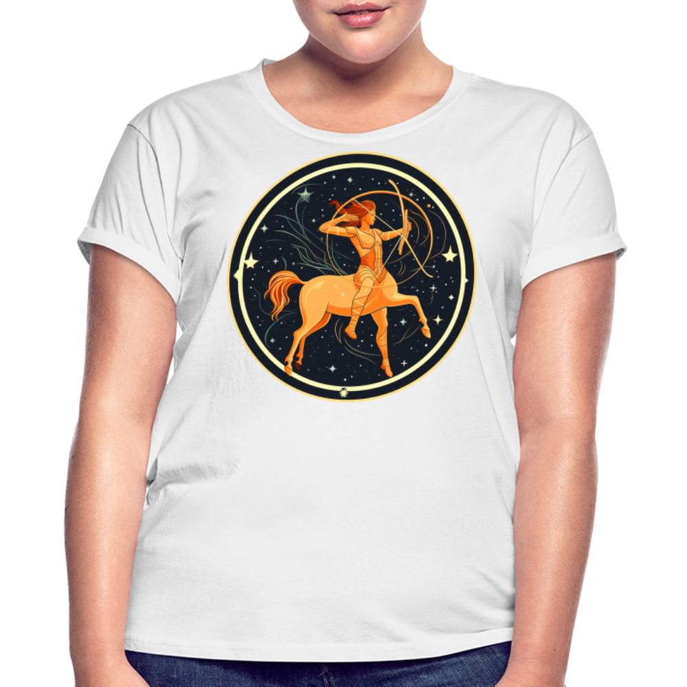 Women's Mystic Sagittarius Relaxed Fit T-Shirt - white