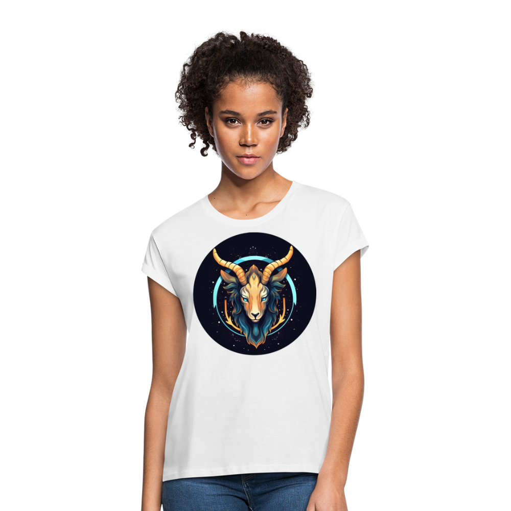 Women's Mystic Capricorn Relaxed Fit T-Shirt - white