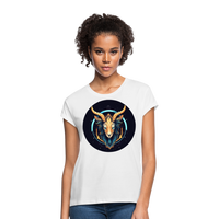 Thumbnail for Women's Mystic Capricorn Relaxed Fit T-Shirt - white