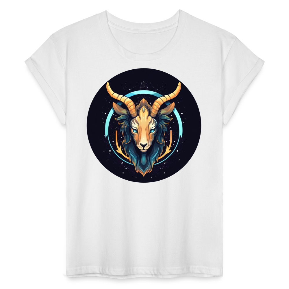 Women's Mystic Capricorn Relaxed Fit T-Shirt - white