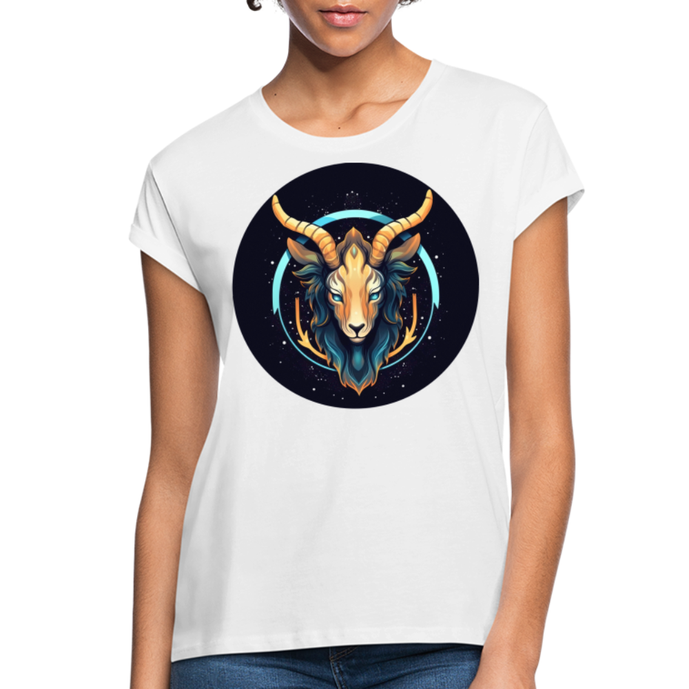 Women's Mystic Capricorn Relaxed Fit T-Shirt - white