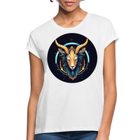 Thumbnail for Women's Mystic Capricorn Relaxed Fit T-Shirt - white