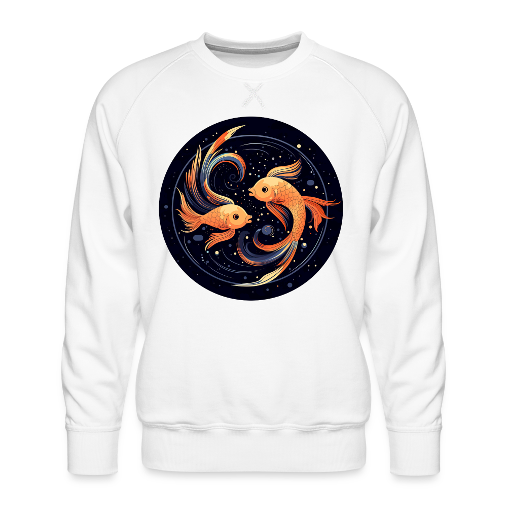 Men’s Mystic Pisces Premium Sweatshirt - white