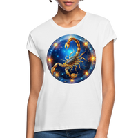 Thumbnail for Women's Mystic Scorpio Relaxed Fit T-Shirt - white