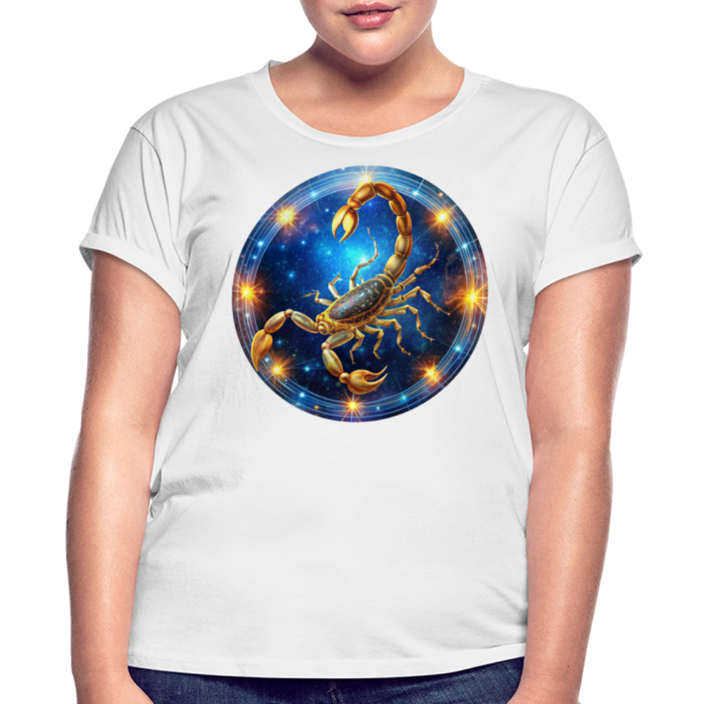 Women's Mystic Scorpio Relaxed Fit T-Shirt - white