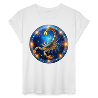 Thumbnail for Women's Mystic Scorpio Relaxed Fit T-Shirt - white