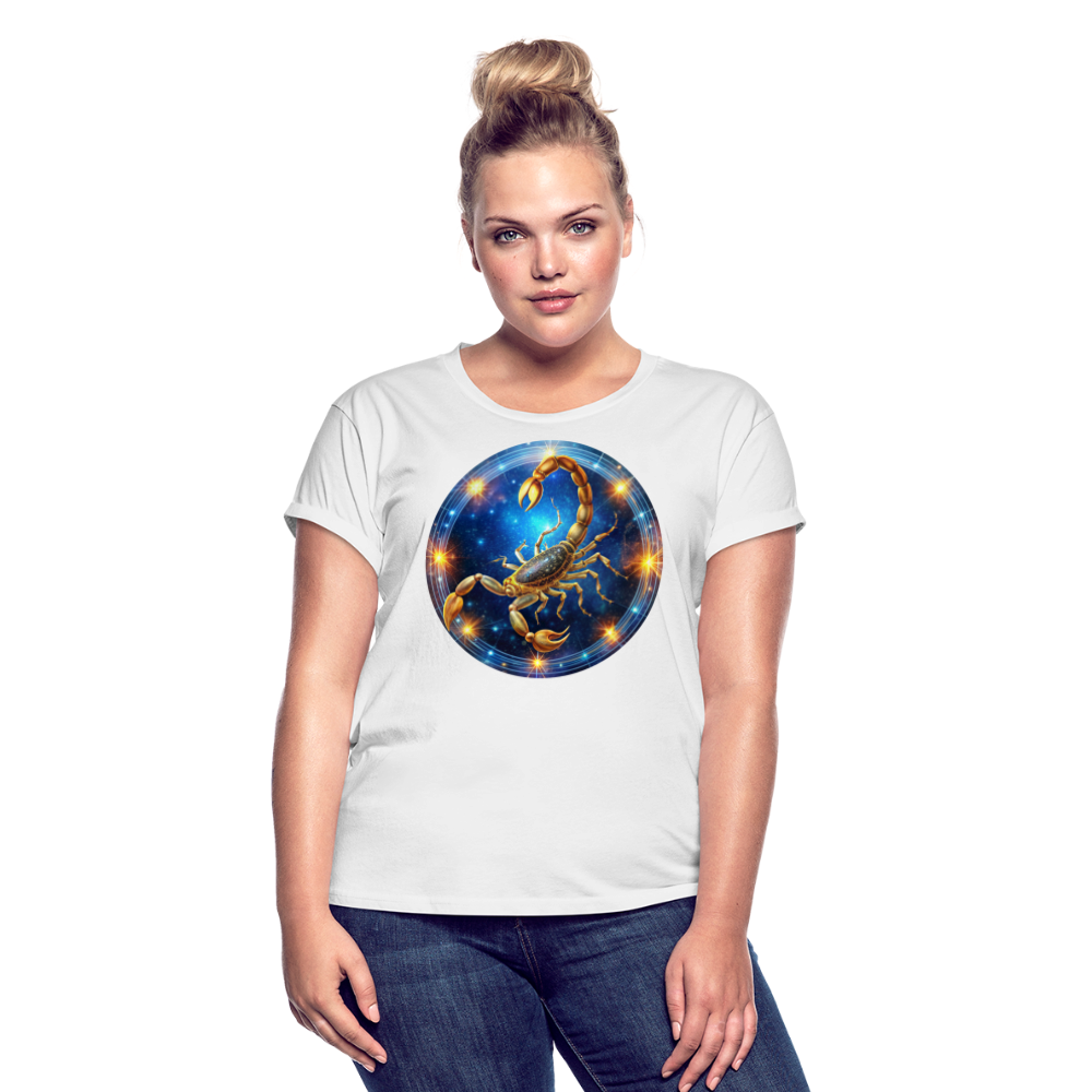 Women's Mystic Scorpio Relaxed Fit T-Shirt - white