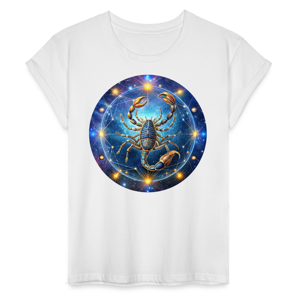 Women's Symbol Scorpio Relaxed Fit T-Shirt - white