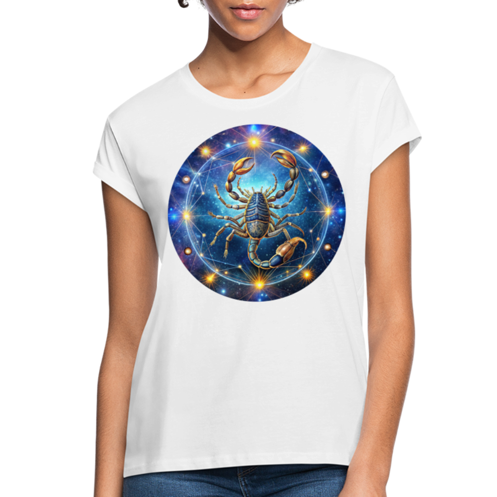 Women's Symbol Scorpio Relaxed Fit T-Shirt - white