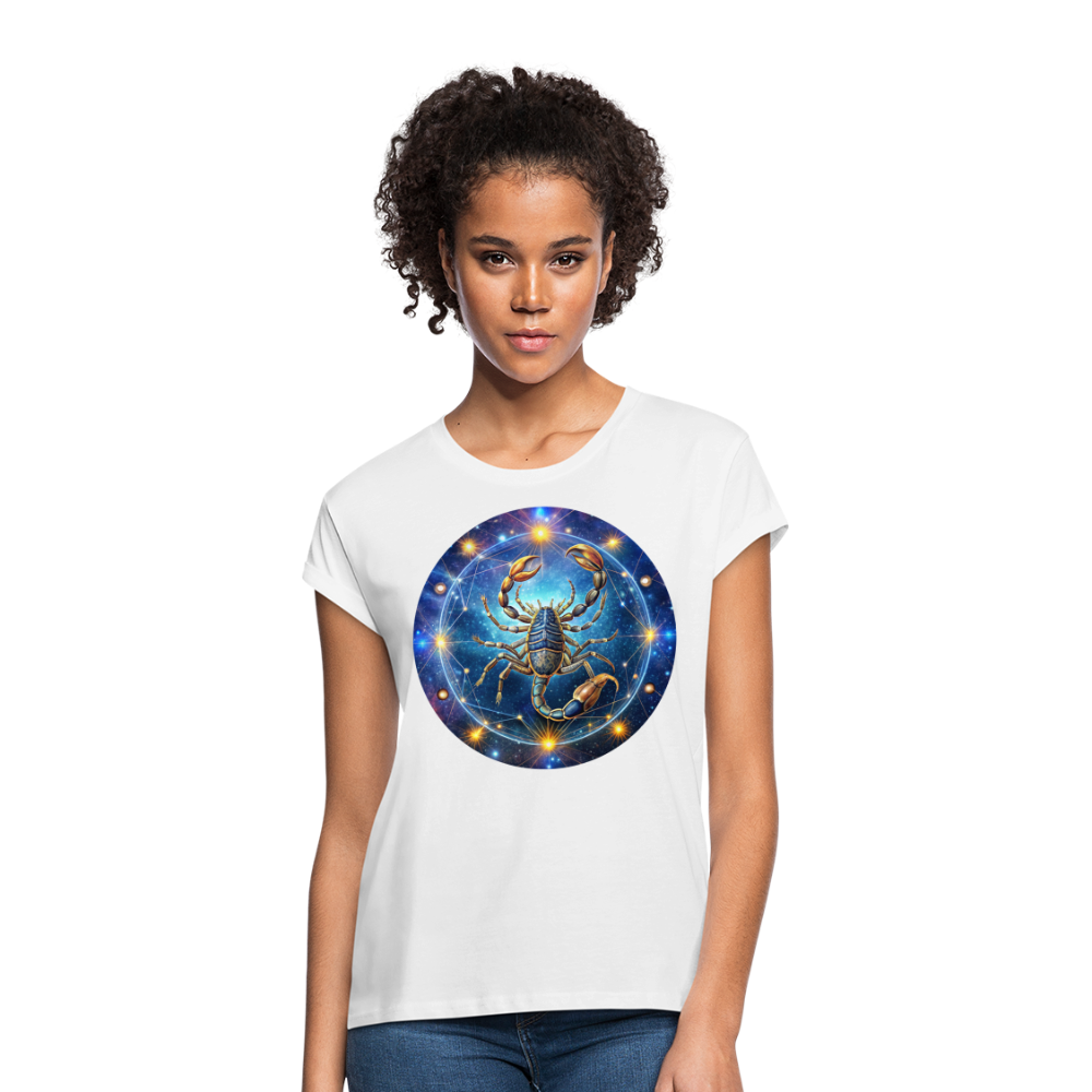 Women's Symbol Scorpio Relaxed Fit T-Shirt - white