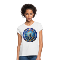 Thumbnail for Women's Symbol Scorpio Relaxed Fit T-Shirt - white