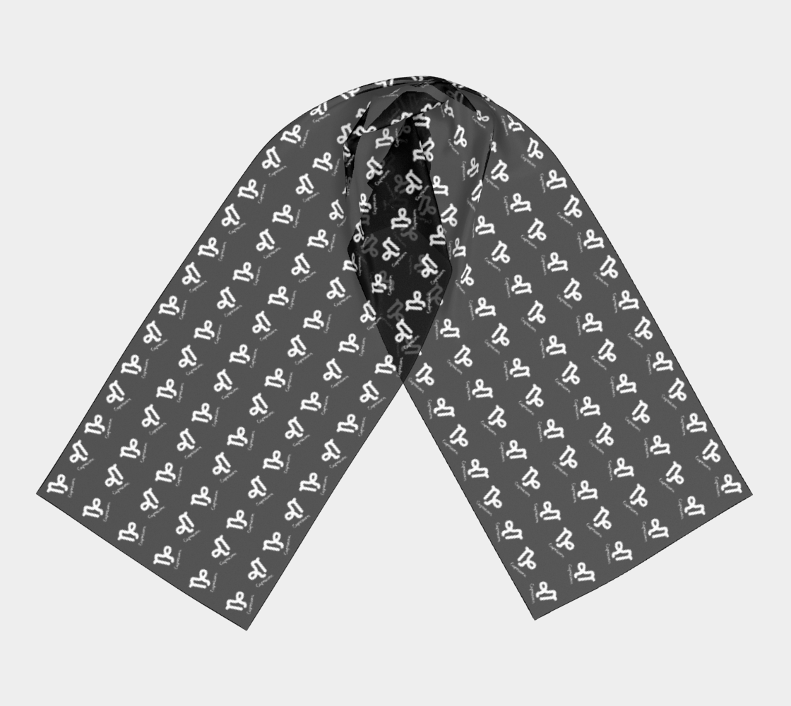 Capricorn Symbol Long Scarf