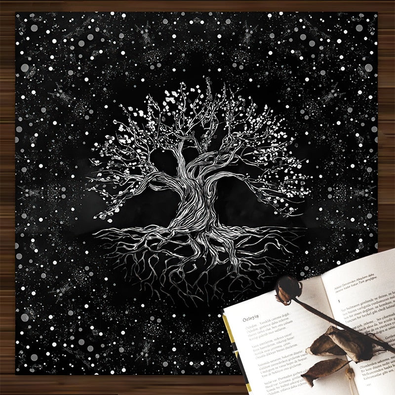 Tree of Life Tablecloth / Pendulum Astrology Mat - Home Decoration