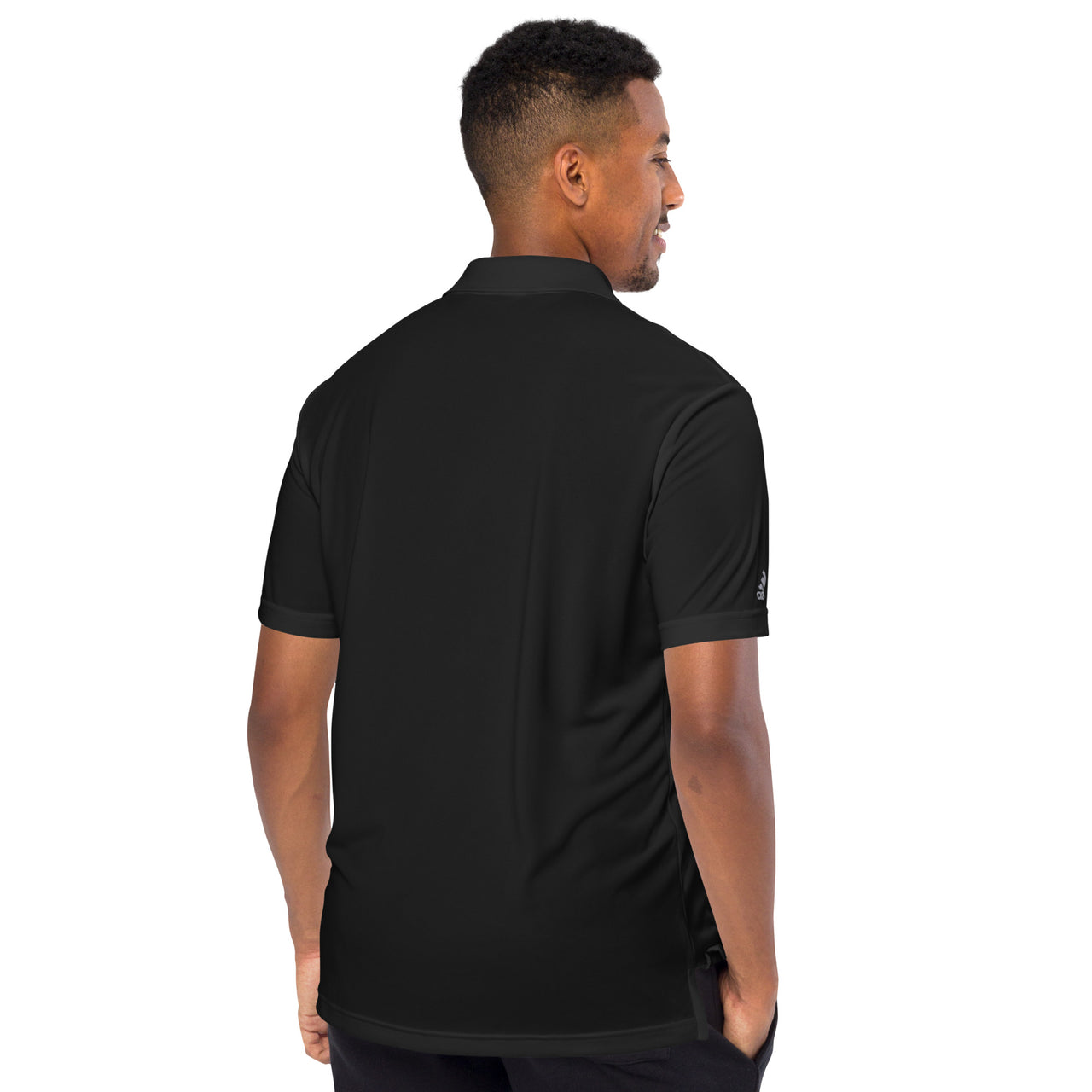 Men's Aquarius Black Polo Shirt