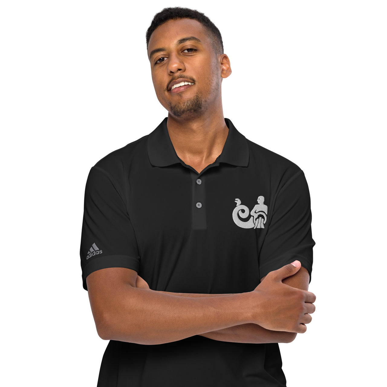 Men's Aquarius Black Polo Shirt