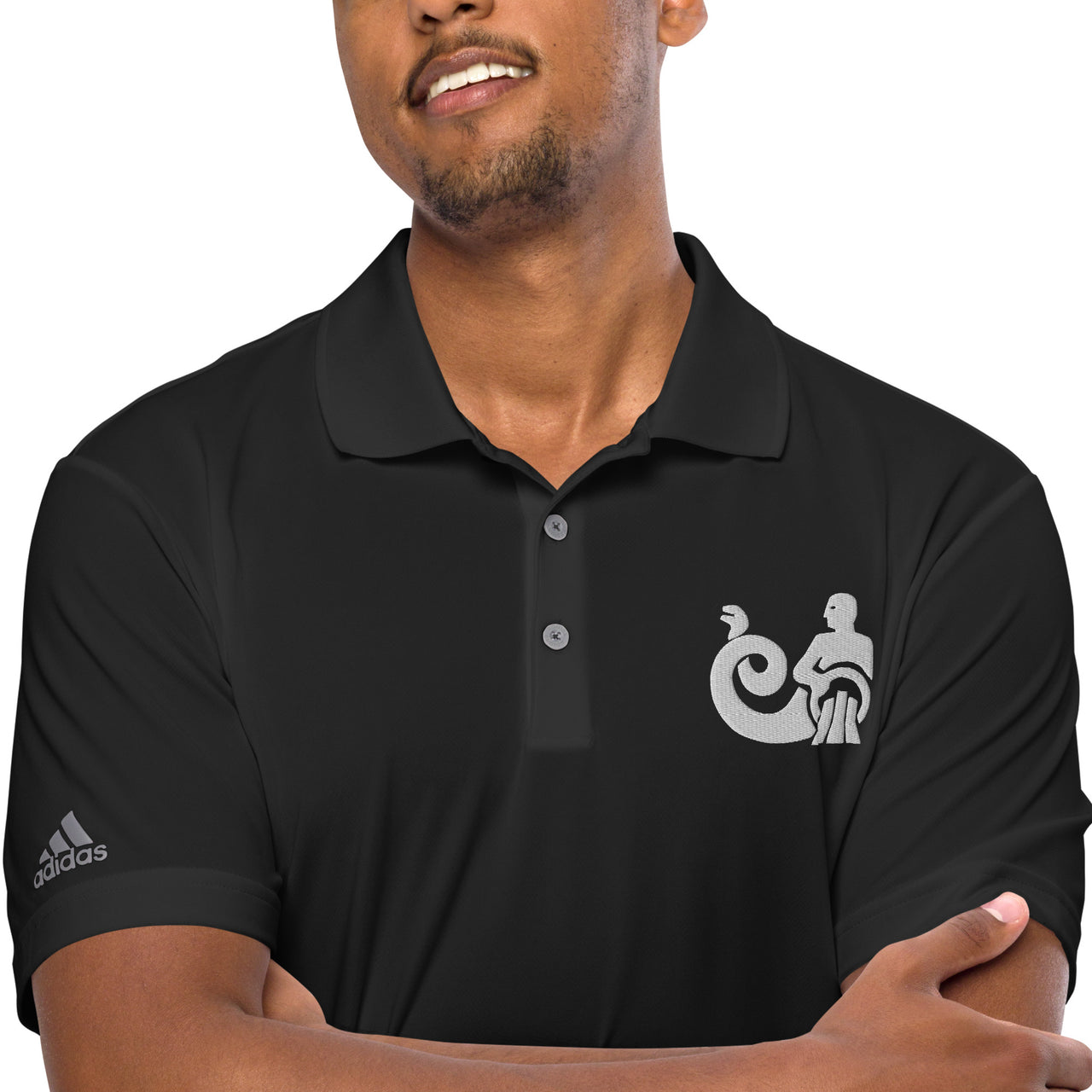 Men's Aquarius Black Polo Shirt