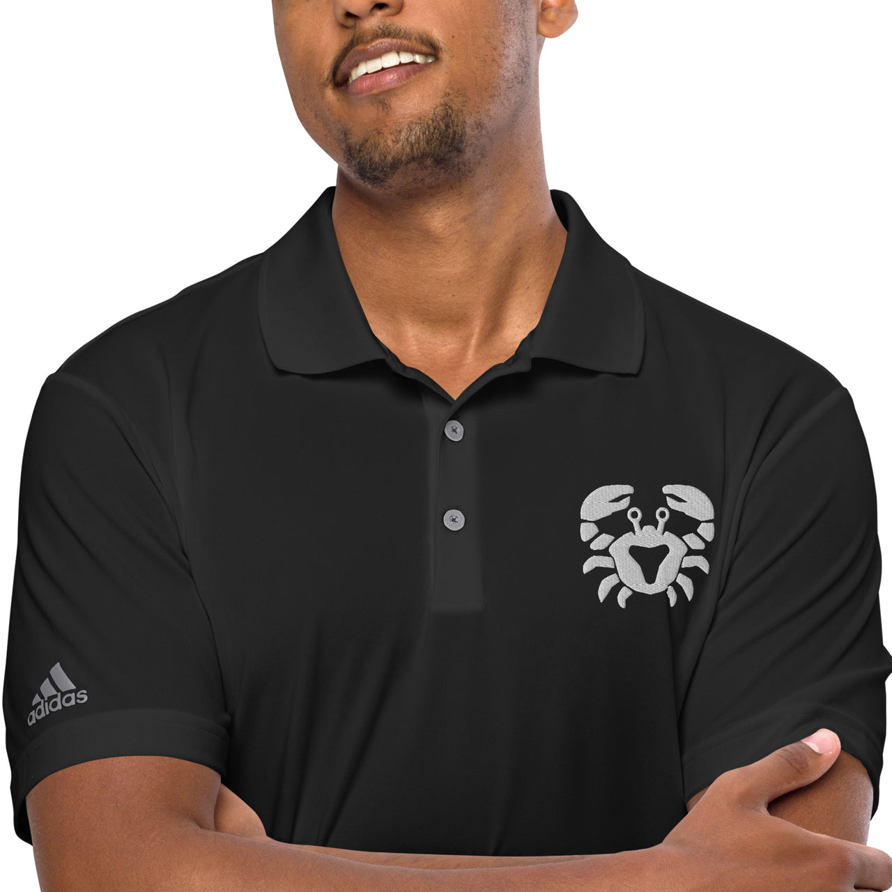 Men's Cancer Black Polo Shirt