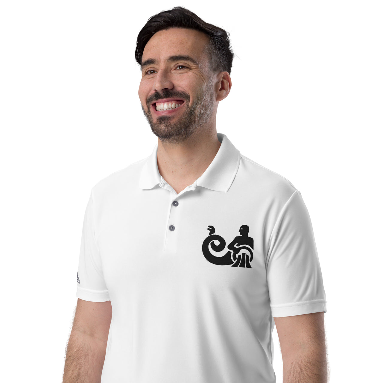 Men's Aquarius White Polo Shirt