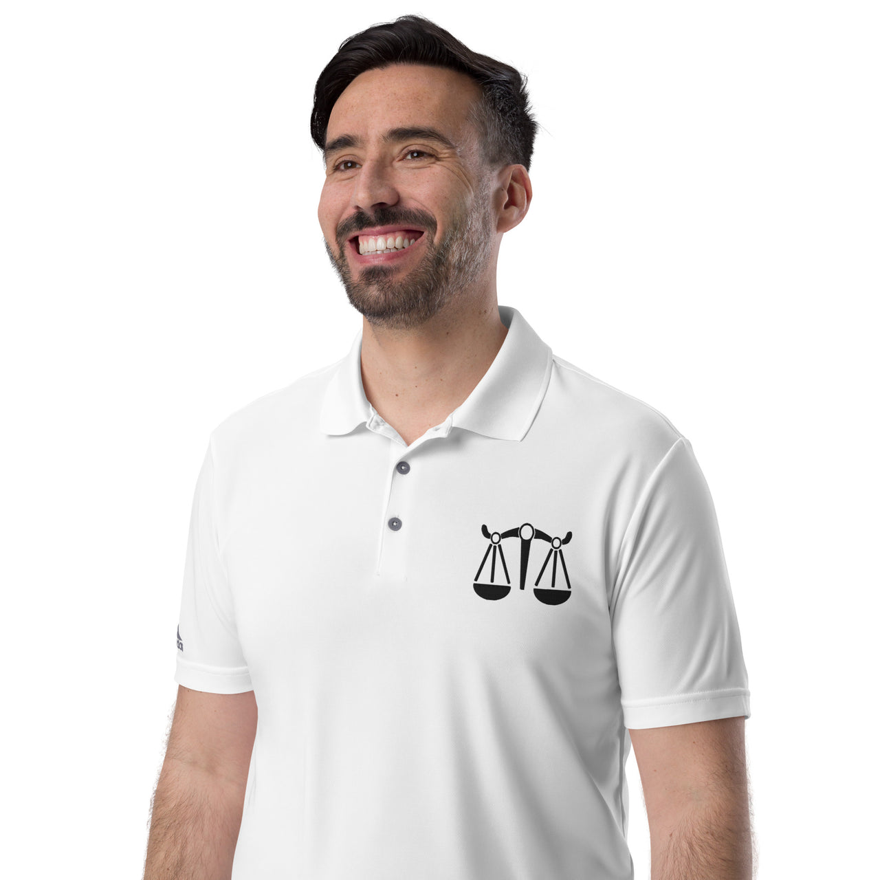 Men's Libra White Polo Shirt