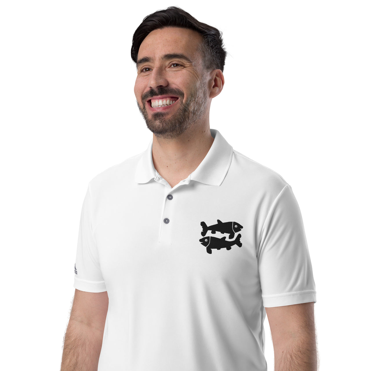 Men's Pisces White Polo Shirt