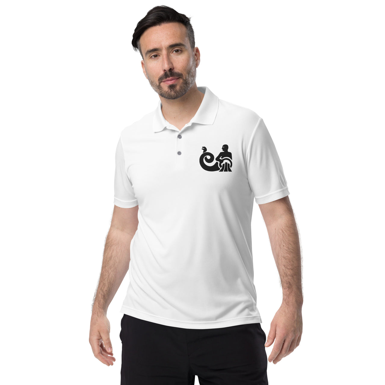 Men's Aquarius White Polo Shirt