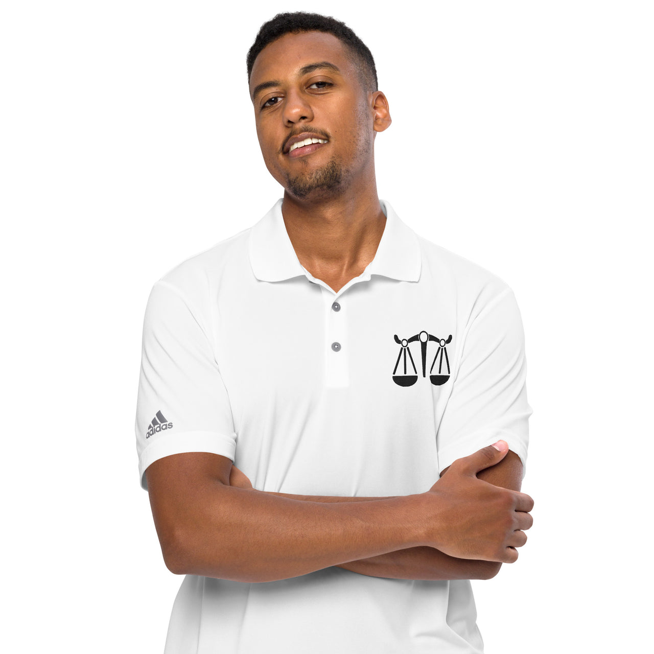 Men's Libra White Polo Shirt