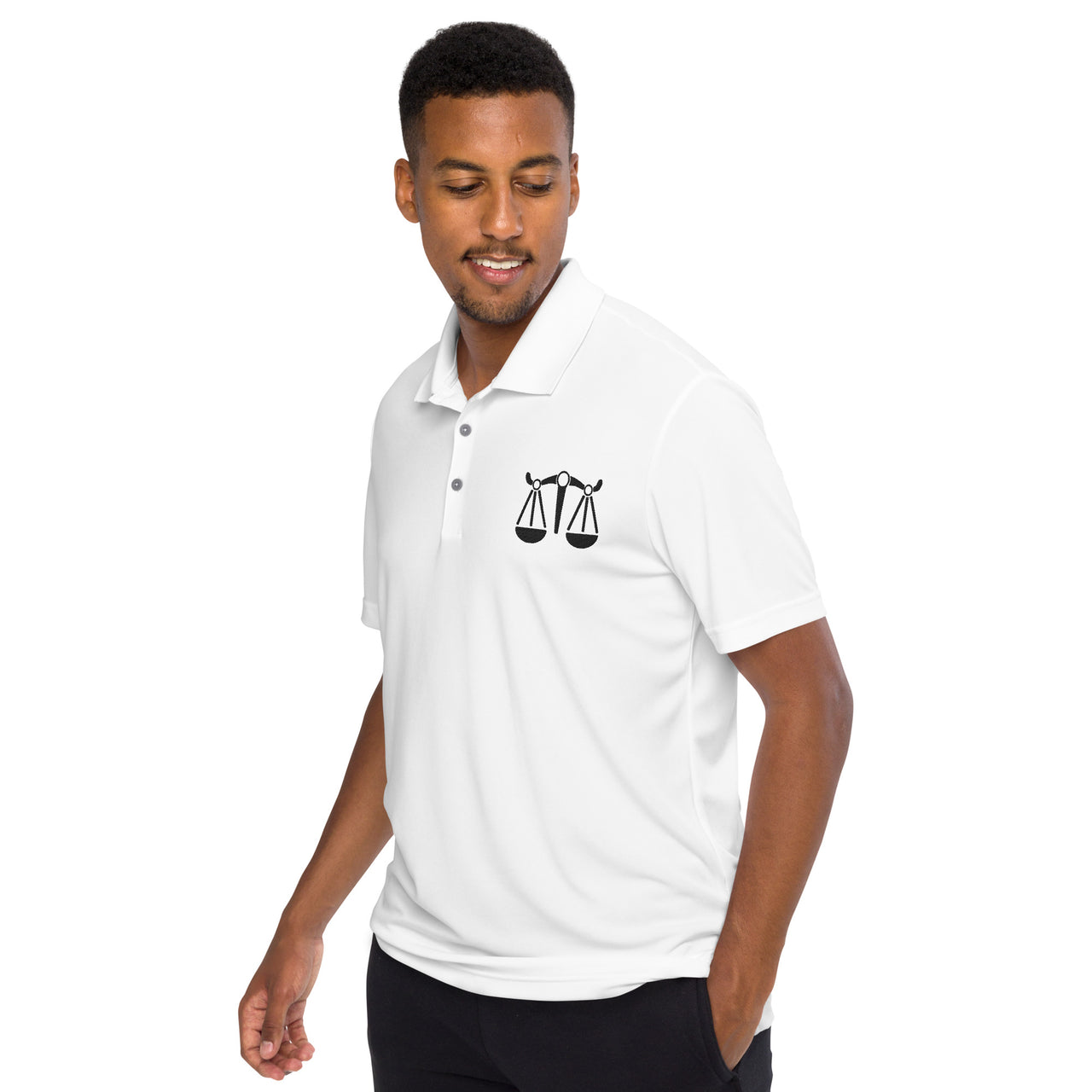 Men's Libra White Polo Shirt