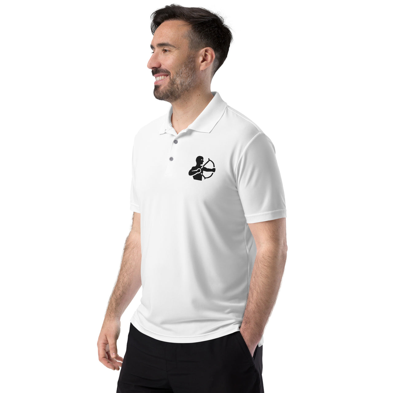 Men's Sagittarius White Polo Shirt