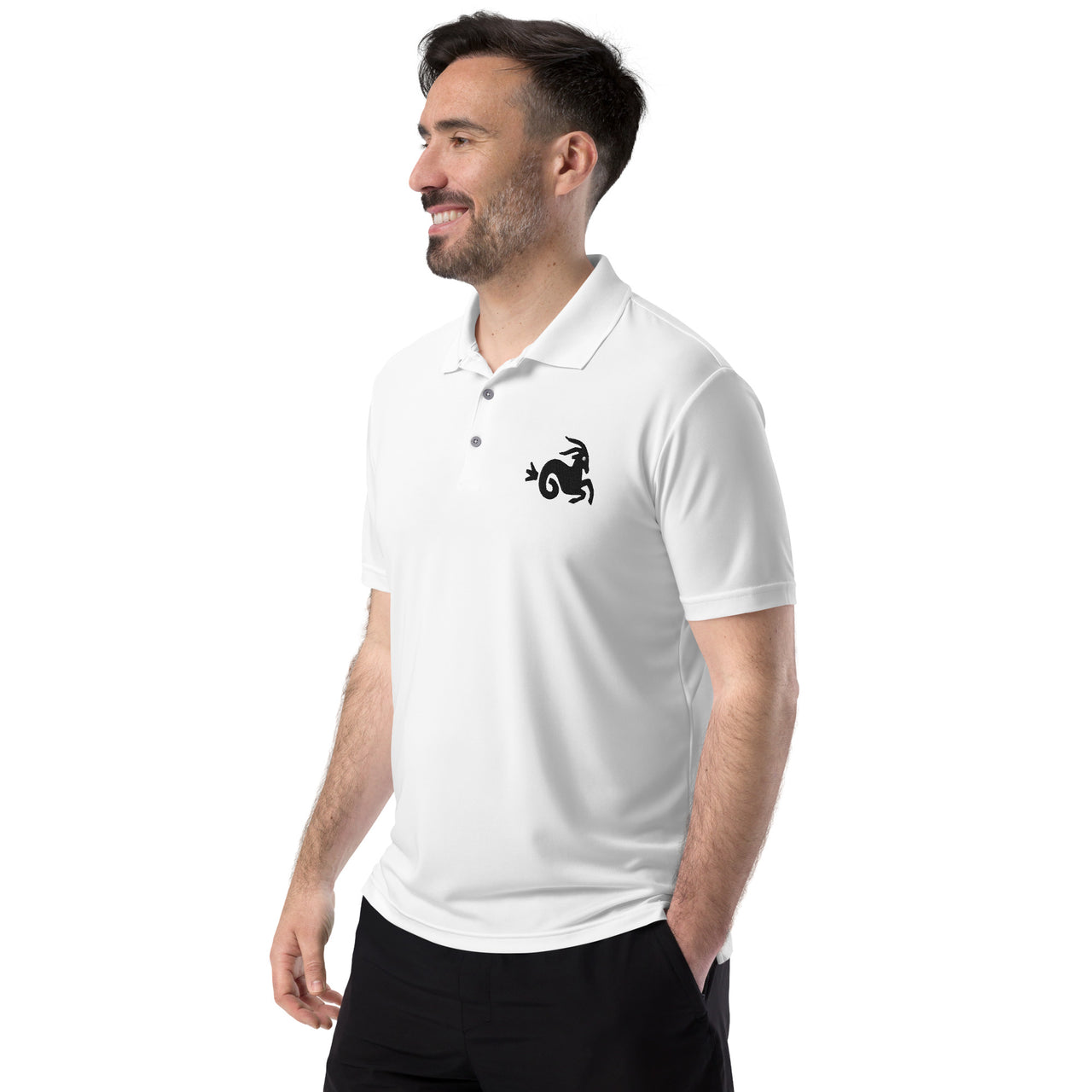 Men's Capricorn White Polo Shirt