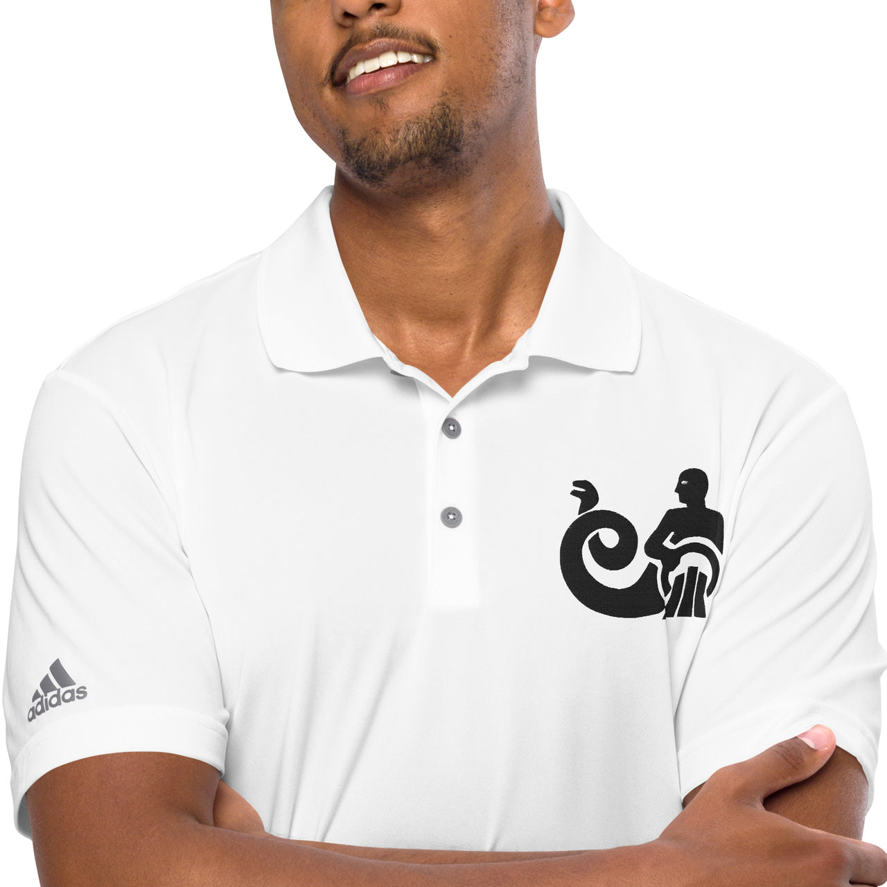 Men's Aquarius White Polo Shirt