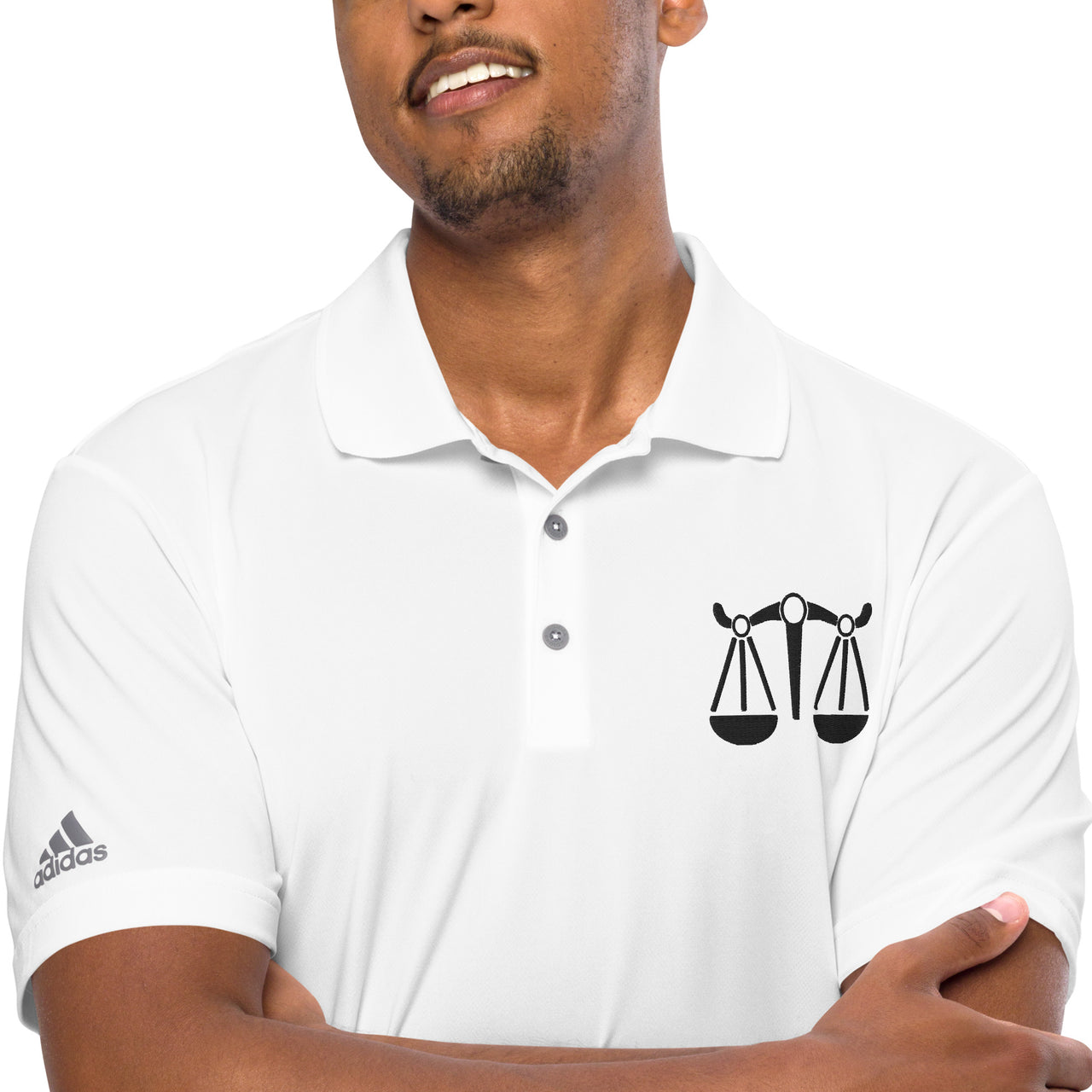 Men's Libra White Polo Shirt