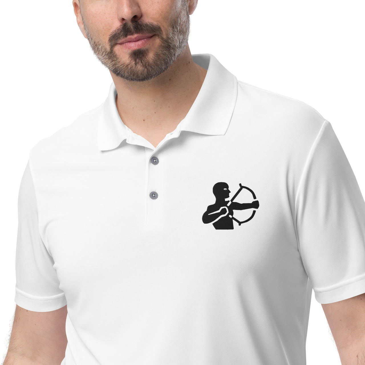 Men's Sagittarius White Polo Shirt