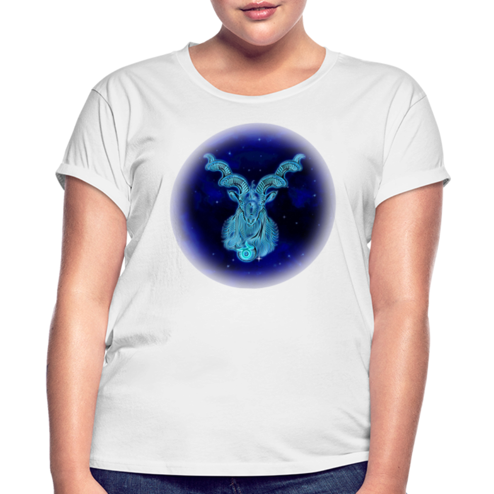 Women's Relaxed Fit  Capricorn T-Shirt - white