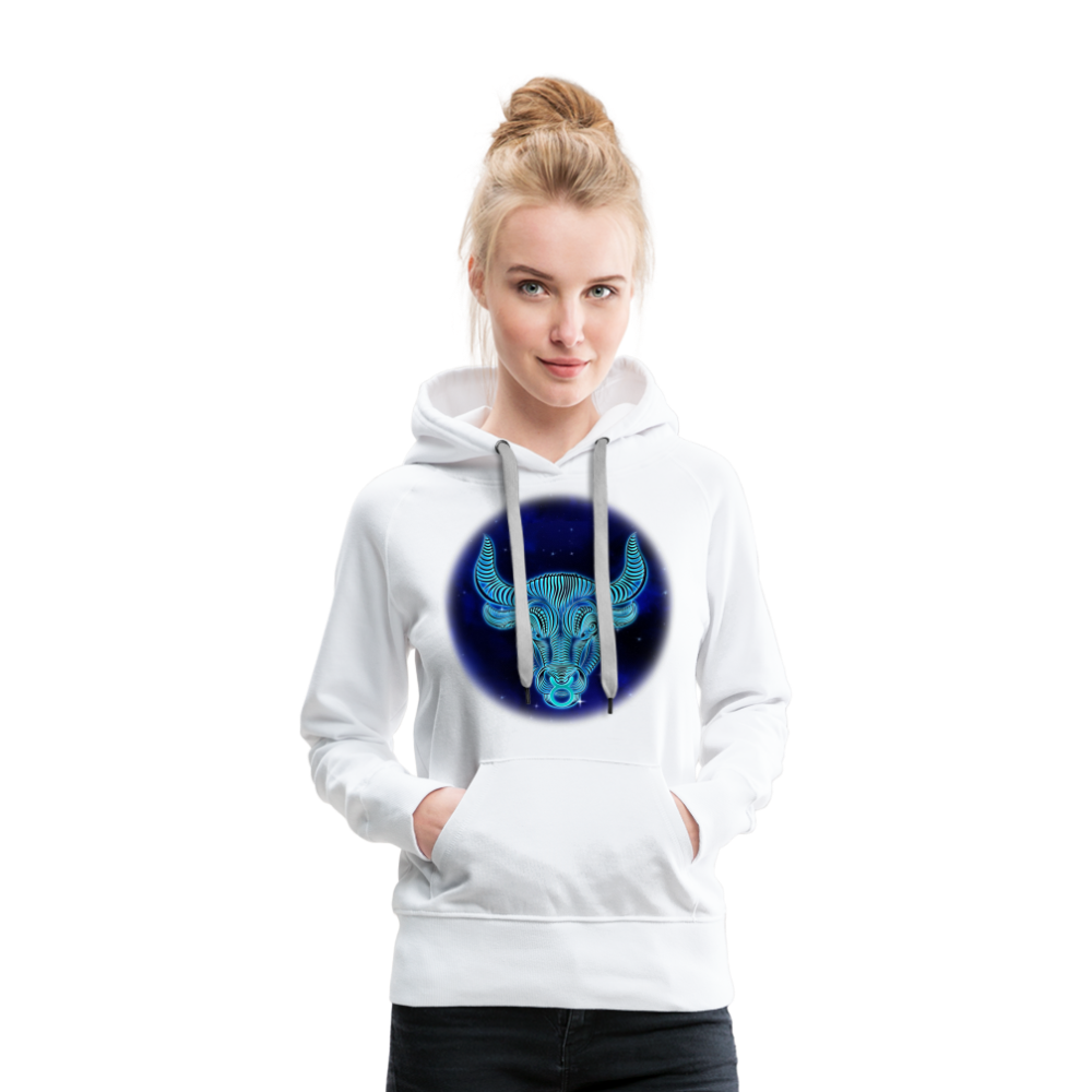 Women’s Premium Taurus Hoodie - white