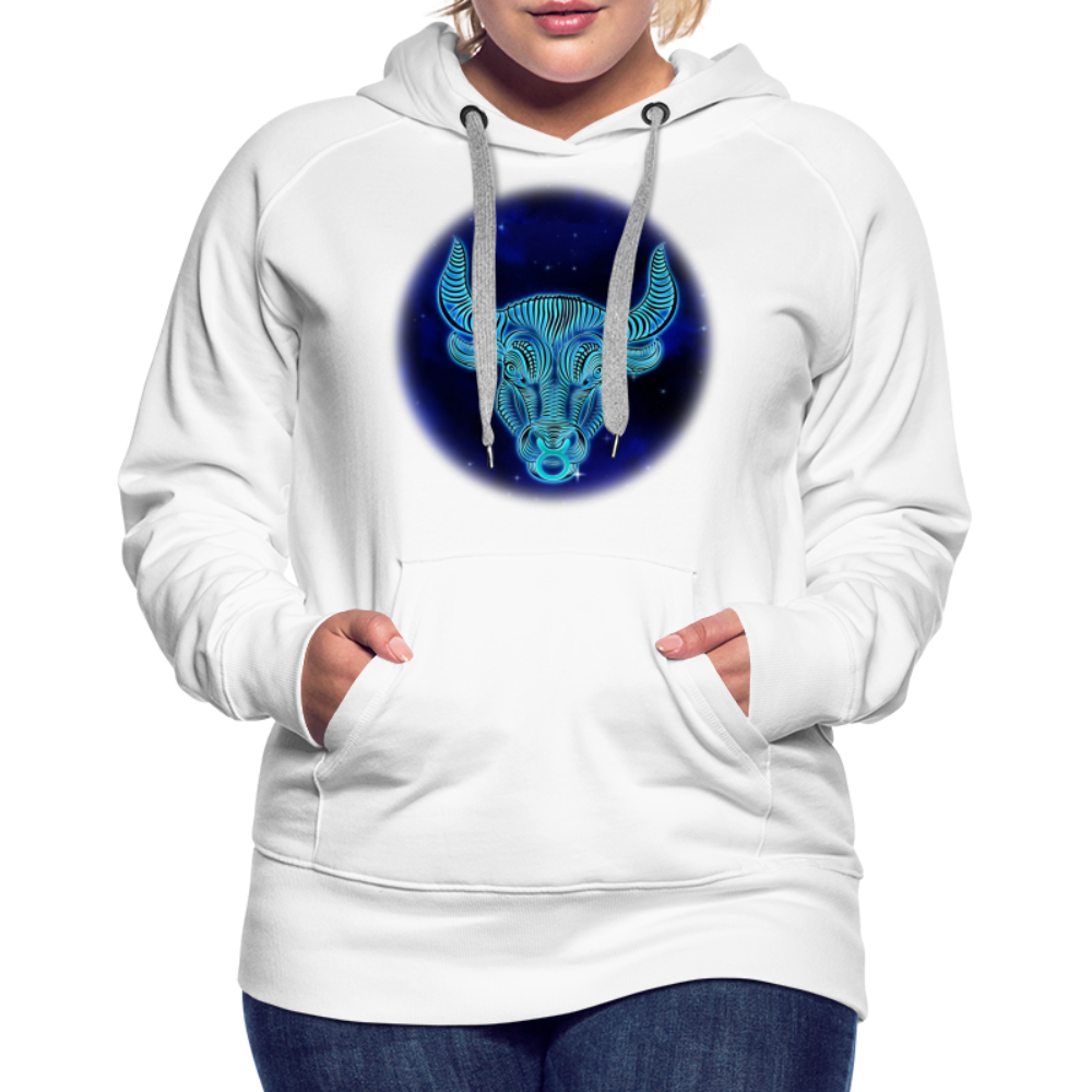 Women’s Premium Taurus Hoodie - white