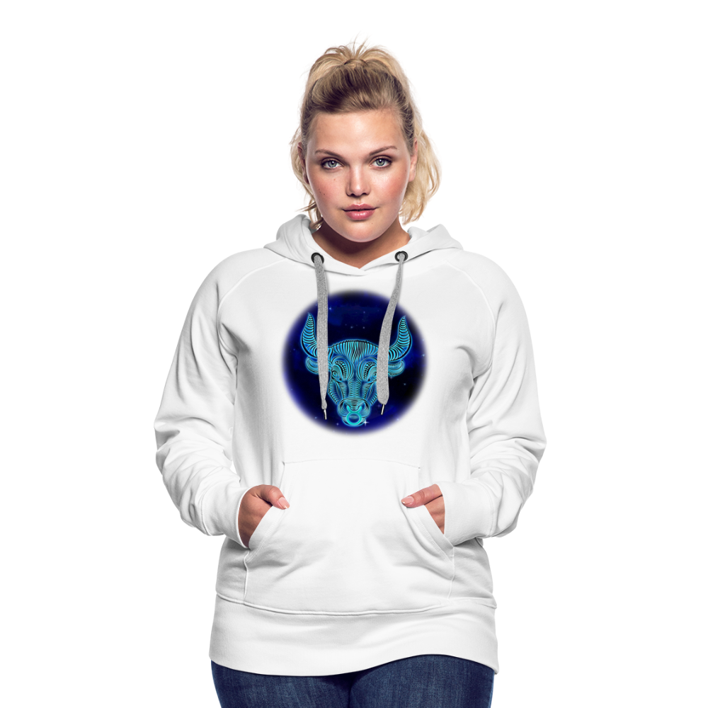 Women’s Premium Taurus Hoodie - white