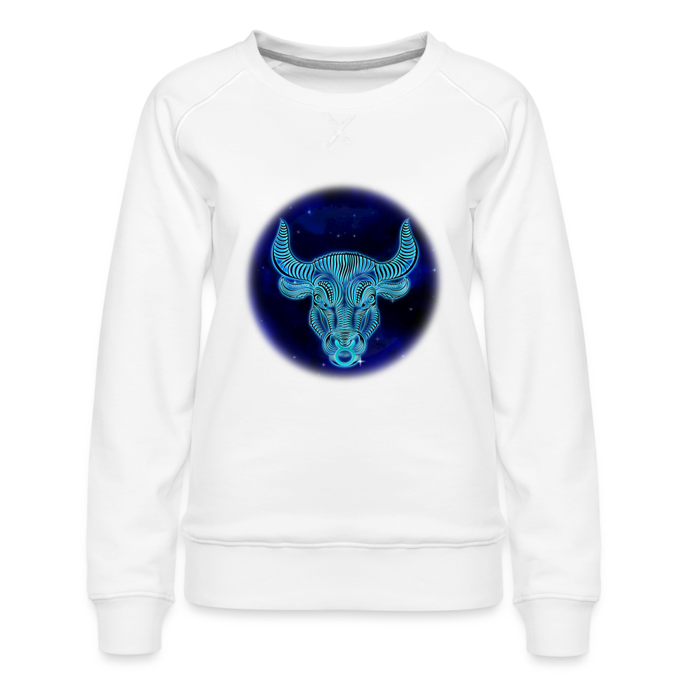 Women’s Premium Taurus Sweatshirt - white