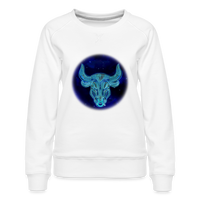 Thumbnail for Women’s Premium Taurus Sweatshirt - white