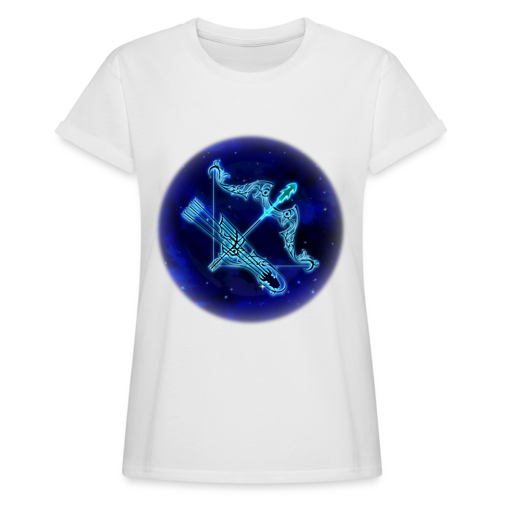 Women's Relaxed Fit Sagittarius T-Shirt - white