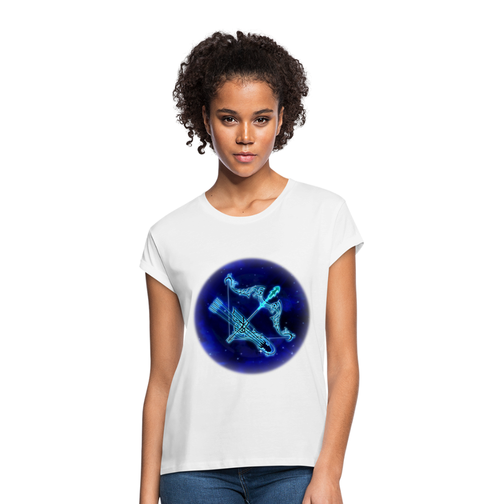 Women's Relaxed Fit Sagittarius T-Shirt - white