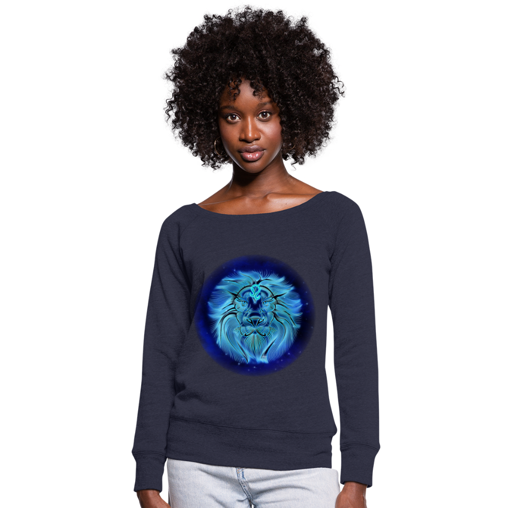 Women's Wideneck Leo Sweatshirt - melange navy