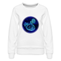 Thumbnail for Women’s Premium Aquarius Sweatshirt - white