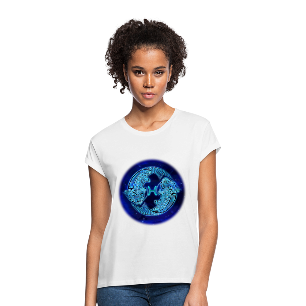 Women's Relaxed Fit Pisces T-Shirt - white