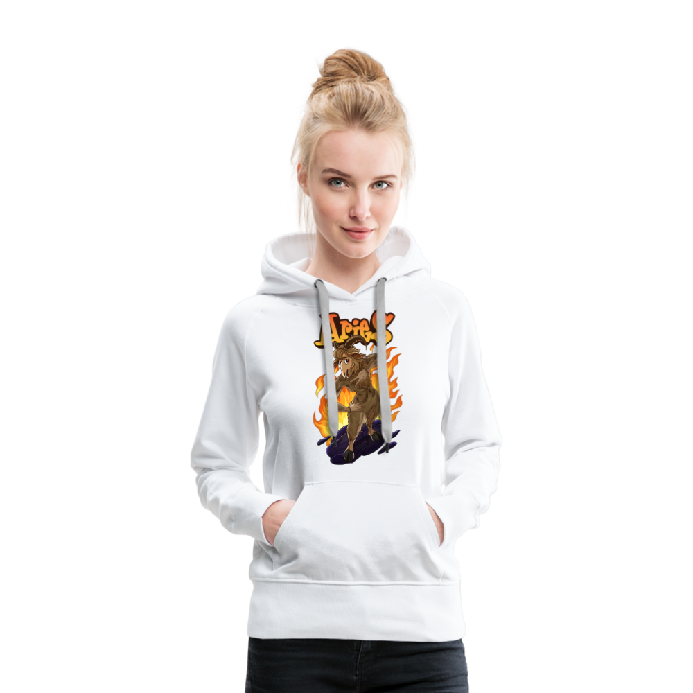 Women’s Aries Narihndrab Premium Hoodie - white