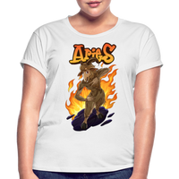 Thumbnail for Women's Aries Narihndrab Relaxed Fit T-Shirt - white