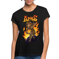 Thumbnail for Women's Aries Narihndrab Relaxed Fit T-Shirt - black