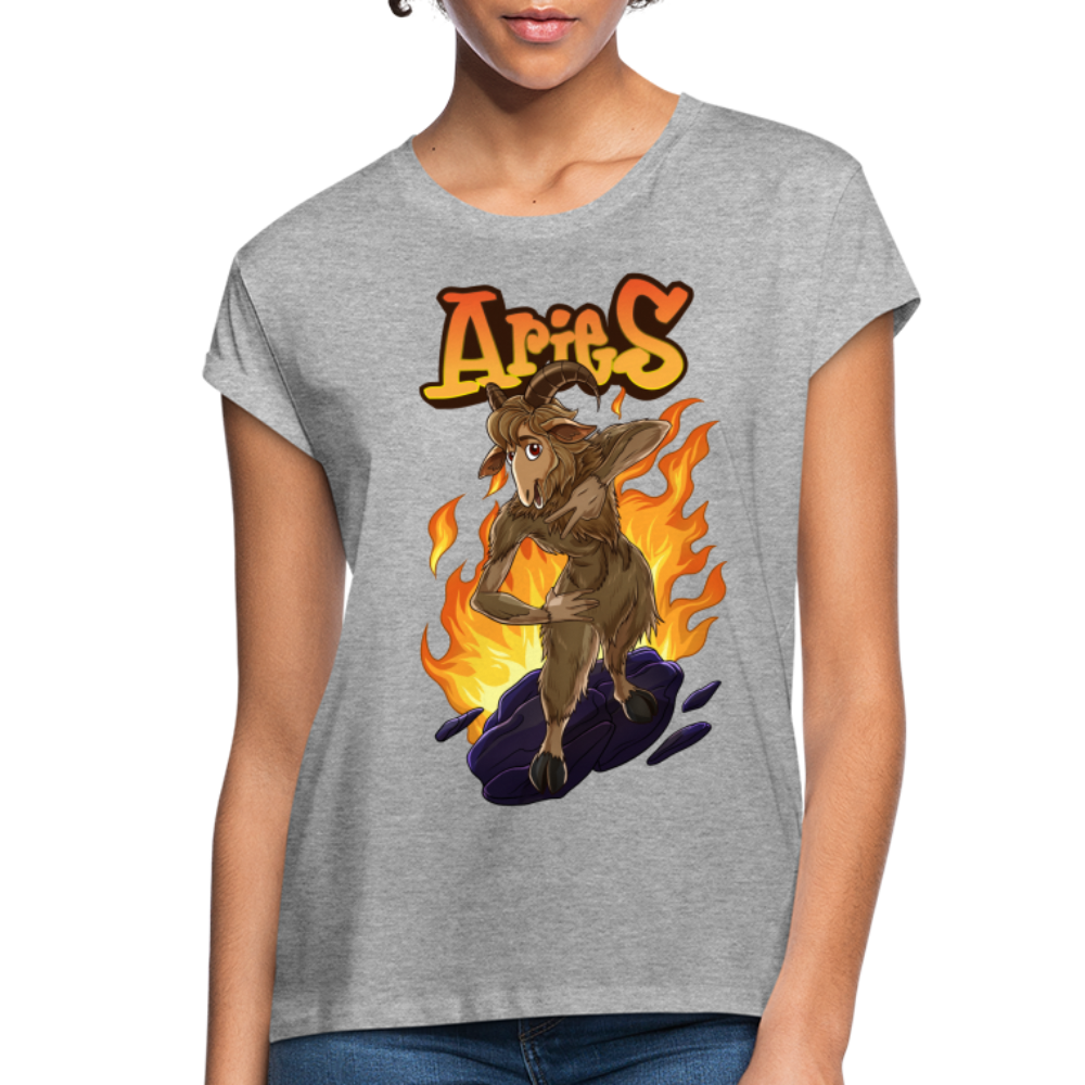 Women's Aries Narihndrab Relaxed Fit T-Shirt - heather gray