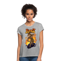 Thumbnail for Women's Aries Narihndrab Relaxed Fit T-Shirt - heather gray