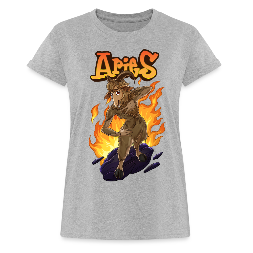 Women's Aries Narihndrab Relaxed Fit T-Shirt - heather gray