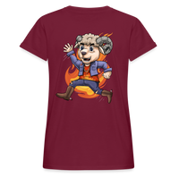 Thumbnail for Women's Aries Oneeighty Relaxed Fit T-Shirt - burgundy